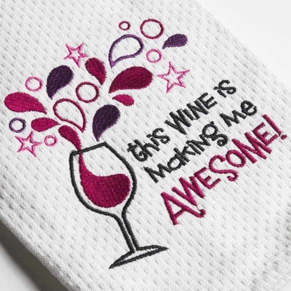 NWT Awesome Embroidered Kitchen Towel - Picture 2 of 2